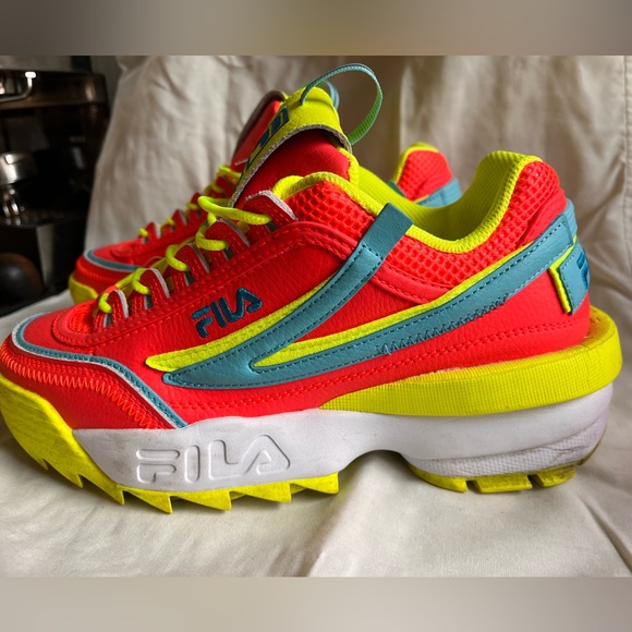 FILA Disruptor II Exp Mixed Media in Fiery Coral - Picture 4 of 9